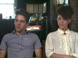 INTERVIEW: Peter Lyons on how he and Kerry got together as a double act at Peter and Kerry Interview at Getty Images on June 21, 2012 in London, England (Footage by WireImage Video/Getty Images) Stock Footage