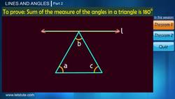 Sum Of the Measures of Angles in a Triangle is 180 Degree Instructional Video