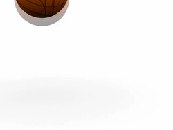 Basketball on white - HD Stock Footage