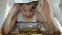 rhinitis treatment at home by inhalation Stock Footage