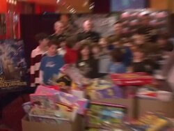'Mr Magorium's Wonder Emporium' Toys for Tots Record Breaking Weigh-In Stock Footage