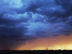 Storm At Sunset Stock Footage