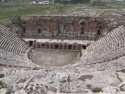 Roman Theatre, Pamukkale (Hierapolis), Turkey Stock Footage