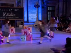 PERFORMANCE - Matilda at Ralph Lauren FA14 Kids Fashion Show at New York Public Library on May 19, 2014 in New York City Stock Footage