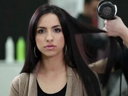 At the hair salon Stock Footage