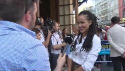 Nathalie Emmanuel at The Curious Incident of the Dog in the Night-Time ' Cast Change Stock Footage