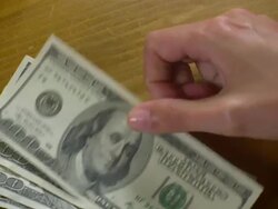 $100 BILLS-COUNTED OUT-1080HD Stock Footage