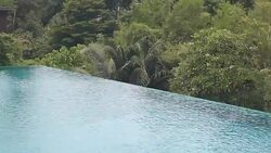 Refraction of sunlight in swimming pool water Stock Footage