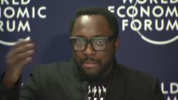 Pop star Will.i.am speaks at World Economic Forum to promote his i.am.angel foundation helping youth News Clip