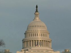 U.S. Capitol Building Zoom Out Stock Footage