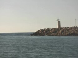 Lihthouse and waves Stock Footage