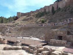Roman Amphitheatre - Malaga, Spain Stock Footage