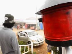 two men sent post cards Stock Footage