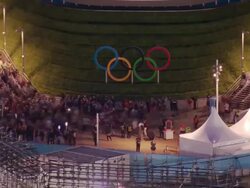 TIME LAPSE: Aquatics Centre Night Stock Footage