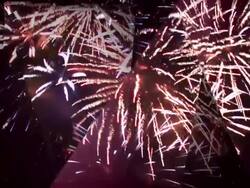 Fireworks abstract background Stock Footage