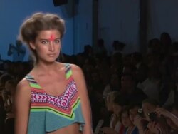 EVENT CAPSULE CLEAN: Mara Hoffman Swim - Runway - MBFW Miami Swim 2012 Stock Footage