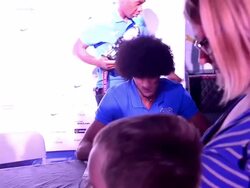 The Everton Football Club meet & greet at the Moka Stock Footage