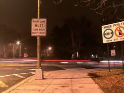 LOOP Night Traffic Merging Stock Footage
