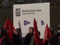 Unite March at Faslane Nuclear Base Over Pay News Clip