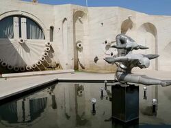 Yerevan, Cascade, view of statues and monuments Stock Footage