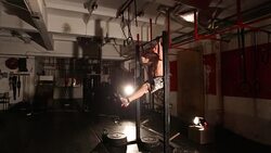 Man at the gym Stock Footage