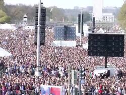 The Roots and John Legend on the National Mall Stock Footage