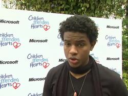 INTERVIEW: Trevor Jackson on what brings him out at Children Mending Hearts 4th Annual Spring Benefit on 4/22/12 in Pacific Palisades, CA. Stock Footage