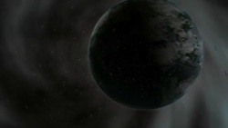 A black hole sucks the Earth in with other debris as it all implodes. Stock Footage