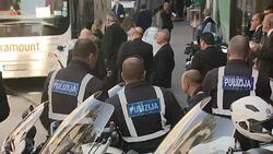 Security and Flags outside of EPP Congress News Clip