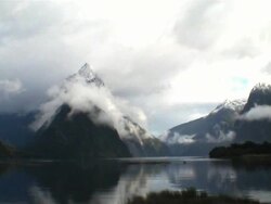 Milford Sound, New Zealand Stock Footage