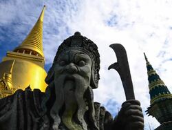 Chinese Giant In The Grand Palace Stock Footage