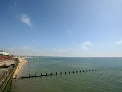 NORTH BEACH PROMENADE AND FLAMBOROUGH HEAD Stock Footage