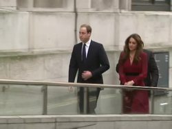 William & Kate Arrive at Art Gallery News Clip