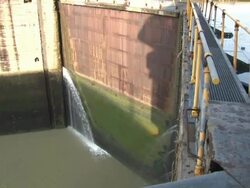Lock Gate, Panama Canal Stock Footage