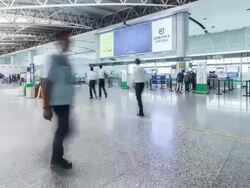 T/L WS Guangzhou Airport Security. Stock Footage