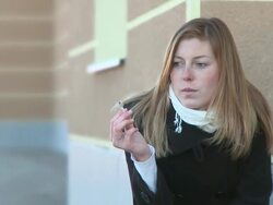 Having A Cigarette Stock Footage