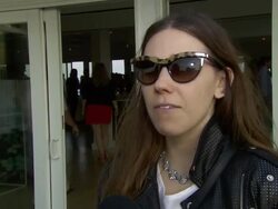 INTERVIEW - Zosia Mamet on body image and how the show Girls tries to show that we don't all have the same body type, on getting better results from a fitness regimen that one enjoys, on awkward encounters with people  Stock Footage