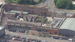 Aerial views of MediaCityUK News Clip