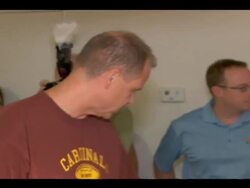 Former NFL Star Cris Carter Delivers Papa John's Pizza Stock Footage