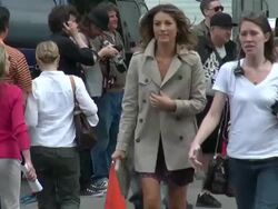 Natalie Zea on the set of 'Californication' Stock Footage