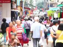 HD:Crowd people walking on the local market.(Timelapse) Stock Footage