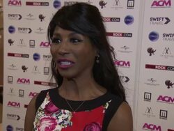INTERVIEW - Sinitta on Simon's parenting skills, and her new boyband at The Mayfair Hotel on May 13, 2014 in London, England. Stock Footage