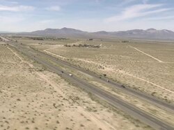 WS AERIAL View of Route 15 near san Bernardino and old Route 66 / California, United States Stock Footage