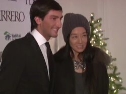 Vera Wang and Evan Lysacek at the Ferrero Chocolates and Evan Lysacek Fashion Event at New York NY.  Stock Footage