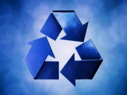 Recycle Symbol Blue Stock Footage