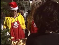 Christmas at Los Angeles Mission Stock Footage