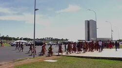 CLEAN : Indigenous people protest at Brazil Congress News Clip