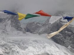 Everest Prayer Flags Stock Footage
