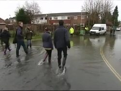Ed Miliband Visits Flood Hit Areas Of UK News Clip