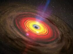 Animation of black hole In space Stock Footage